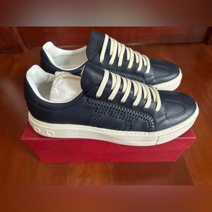 Salvatore Ferragamo Pedros Blue Marin Men’s Sneakers